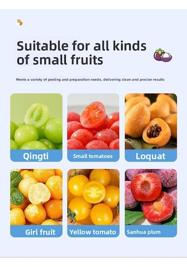 Ev Ve Ticari Kullanım Otomatik Meyve Sebze Soyucu Makinesi Üzüm 21.4 21.4 25.5cm 800g Şeffaf