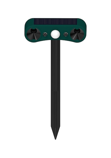 Suofeng Güneş Enerjili Ultrasonik Hareket Sensörlü Alarm, 5-8m Algılama, Sesli Ve Işıklı Uyarı, Yeşil, Ip55 Su Geçirmez, Yer Montajı