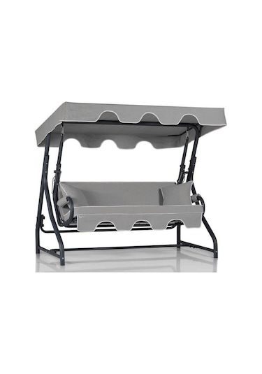 Olea 3 Kişilik Bahçe Balkon Teras Salıncağı Açık Gri