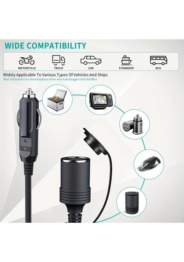 Dashanshop Clelo Ağır Hizmet Oto Çekme Kablosu 138 İnç 12v 24v Led Sigortalı Saf Bakır