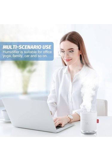Leezsing Usb Ultrasonik Ev Ofis Araba Nemlendirici 500ml - 30-50ml/saat Buhar Çıktısı - Tahta/portatif Abs Materyal