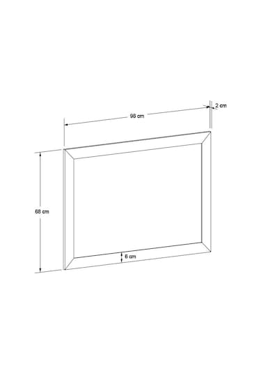 Oryana Ayna - Diamond Beyaz 68x98x2 Cm Beyaz