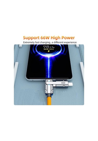 4 In 1 66w Alaşımlı Sıvı Silikon Veri Kablosu Usb/tip C - Usb C/ios Hızlı Şarj Kablosu