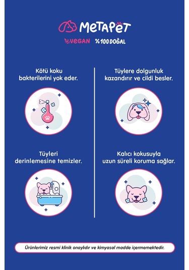 Metapet Tüy Dökülme Önleyici Organik Yavru Köpek Şampuanı Koku Giderici 250 ML