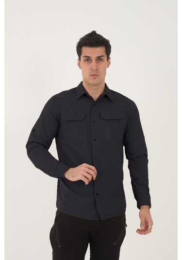 Camp Scoutland Camp376 Outdoor Tactical Rahat Ve Kullanışlı Su İticili Erkek Taktik Gömlek Antrasit Antrasit