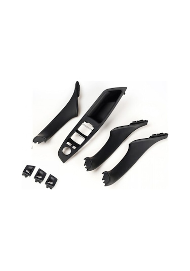 Bmw F10 5 Serisi Siyah İç Kapı Kolu Tutamağı Set 7 Parça 51417225873