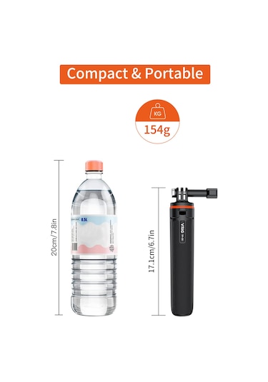 Vrıg Tp-08 Spor Kamerası Selfie Çubuğu Tripod Standı Alüminyum Alaşım 51cm/20.1in Maks. Gopro 11/10/9 Vlog Selfie Çubuğu 58847362