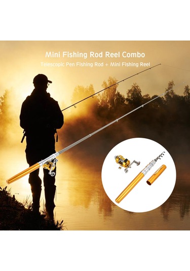 Qingmipy Alüminyum Minik Çubuk Balık Tutma Seti - 99cm Uzunluk, 1kg Yük Kapasitesi Çubuk + Makara + İp + Kutu