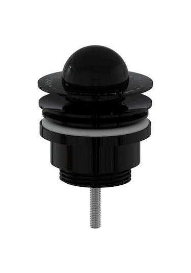 VitrA Liquid Yuvarlak Sabit Lavabo Süzgeci Parlak Siyah A4516939 Siyah