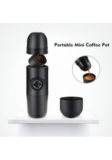 Bloomnest Manuel Taşınabilir El Presli Kahve Makinesi, Açık Hava Mini Kahve Kupa Potu