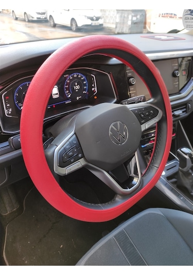 Kırmızı Silikon Direksiyon Kılıfı