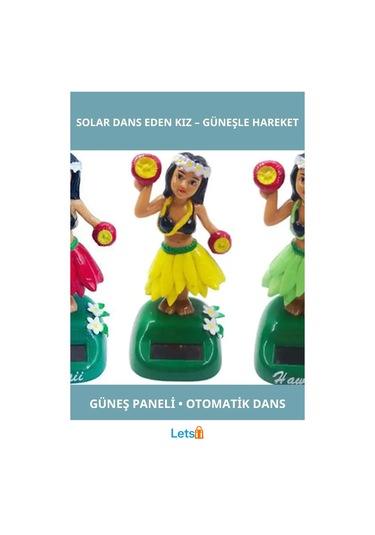 Güneş Enerjili Dans Eden Kız Figürü 1 Adet