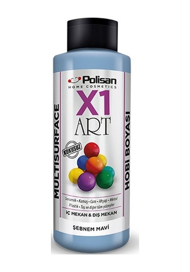Polisan X1 Art Multisurface Hobi Boyası Şebnem Mavi 120 Ml.