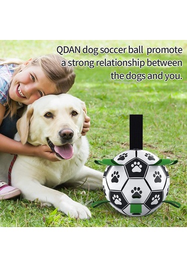 Geekyou Köpek Futbol Topu - Dayanıklı Pu, Etkileşimli Oyun, Suda Da Kullanılabilir, Çekme-oyun, İndirme Kolu Ve Pompa Dahil