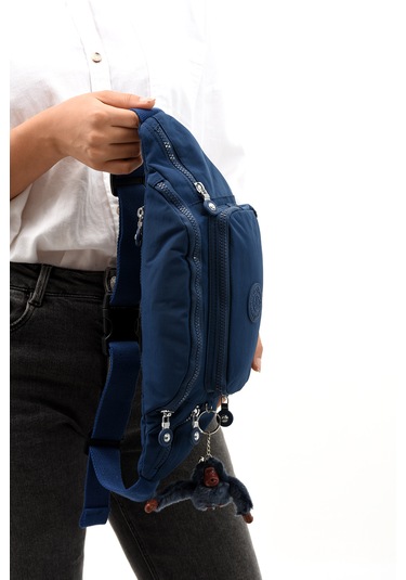 Sanmorris Unisex Su Geçirmez Buruşuk Kumaş Bel Ve Omuz Çantası 3043 Lacivert