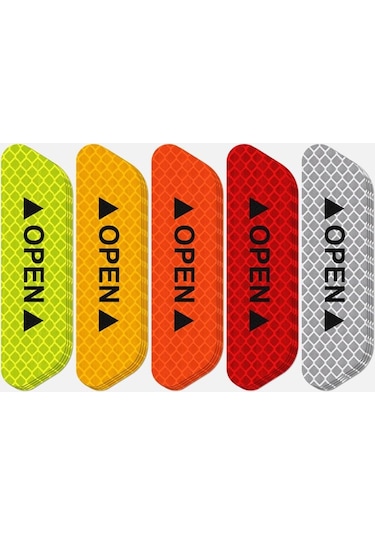 Mavi 10/4 Adet/takım Araba Açık Yansıtıcı Bant Uyarı Işareti Yansıtıcı Açık Bisiklet Dış Araba Kapı Çıkartmalar Dıy, Seçenekler: 9.3 2.5cm