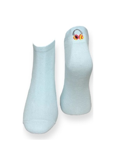 3'lü Unısex Sevimli Emoji Tasarımlı Esnek Nem Alabilen Pamuklu Spor Soket Çoraplar Çok Renkli