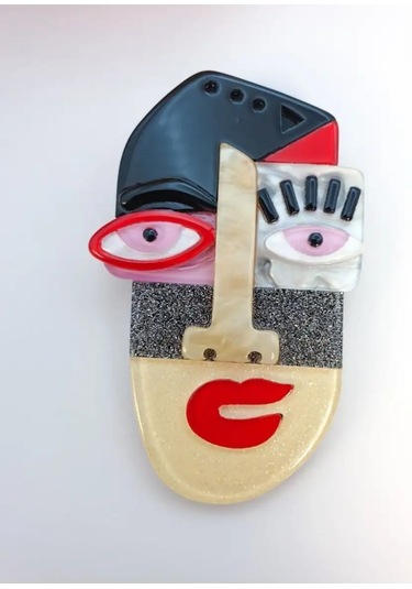 Yasya Broş İğnesi 100852186 Gri