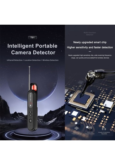 Pazly T01 Dedektörü Gps/wifi Sinyal Dedektörü 6 Seviye Hassasiyetli Kullanıcı İyi Otobüsler İçin