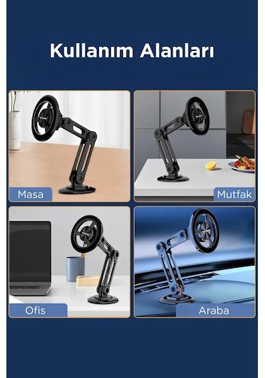 Torima Jx-052 Siyah Çok Amaçlı Manyetik Car Holder Araç İçi Telefon Tutucu Siyah