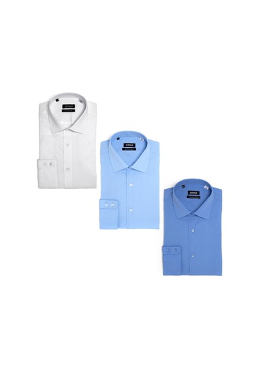 Pıngömlek Kensıngton Montello Vesta Üçlü Set31 Mavi Erkek Gömlek Mavi