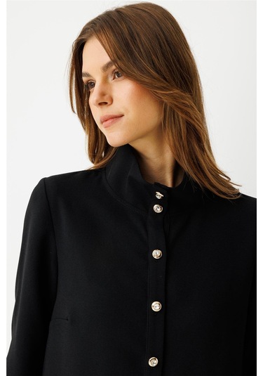 Büzgü Detaylı Elbiseli Takım Siyah Siyah