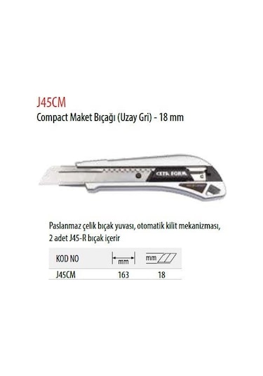 Ceta Form J45Cm C-Max Maket Bıçağı 18Mm