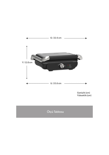 Homend Grilliant 1366H 2000 W Tost Makinesi