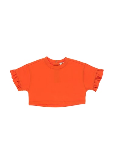 Panço Kız Çocuk crop T-shirt Oranj 001