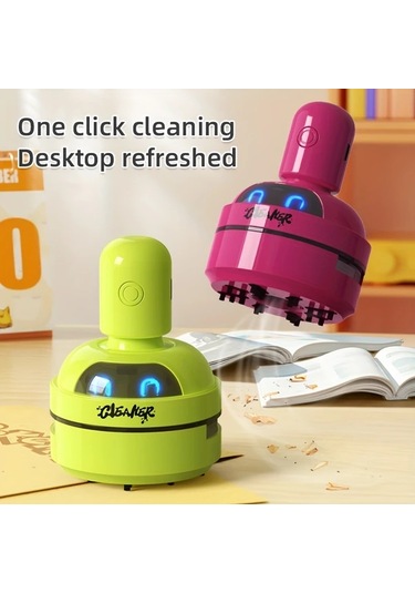 Hightower Usb Şarjlı Pembe Mini Elektrikli El Süpürgesi, Şarj Edilebilir Pil, Masaüstü Temizleyici