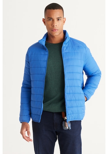 Ac&Co / Altınyıldız Classics Standart Fit Normal Kesim Dik Yaka Erkek Mont Indigo İndigo