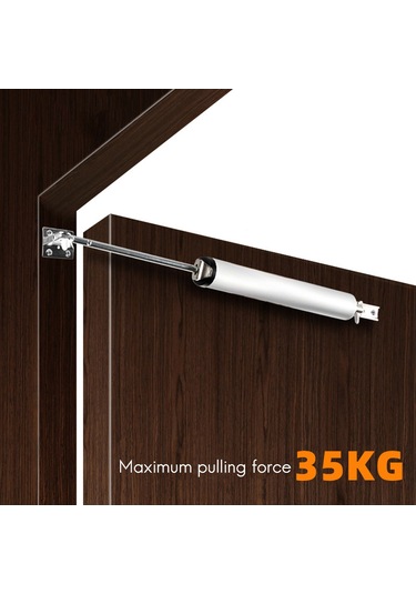 Basit Kapı Kapatıcı Sessiz Pnömatik Hidrolik Tampon Otomatik Gümüş