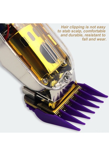 Vkemall 8 Parçalık Saç Kesme Seti, Renkli Sınırlayıcı Taraflar, Saklama Kutusu Dahil, Profesyonel Kullanım