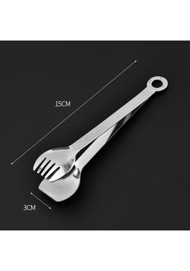 Mutfak, Izgara, Barbekü Ve Büfe İçin 2'li 15 Cm Paslanmaz Çelik Servis Maşası Seti