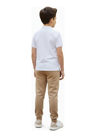 Bej Rengi 3 İplik Manşetli Kız Erkek Çocuk Eşofman Altı Bgl-st05045 Bej