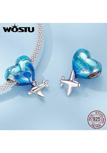 Wostu 925 Ayar Gümüş Seyahat Mavi Toprak Uçak Charms Cruise Gemisi Boncuk Sıcak Hava Balonu Kolye Fit Dıy Bilezik Kolye Gümüş Wostu 925 Ayar Gümüş Seyahat Mavi Toprak Uçak Charms Cruise Gemisi Boncuk Sıcak Hava Balonu Kolye Fit Dıy Bilezik Kolye Gümüş