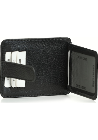 Lufian Taylor Erkek Deri Kartlık Siyah Siyah 112240010100100 Siyah