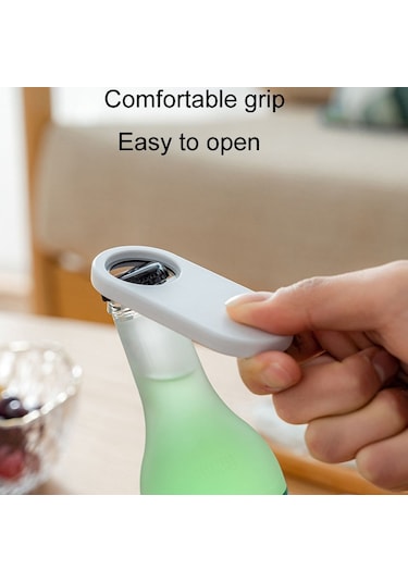 2 adet İçecekler bira manyetik şişe açacağı ev İçecek starter Beyaz