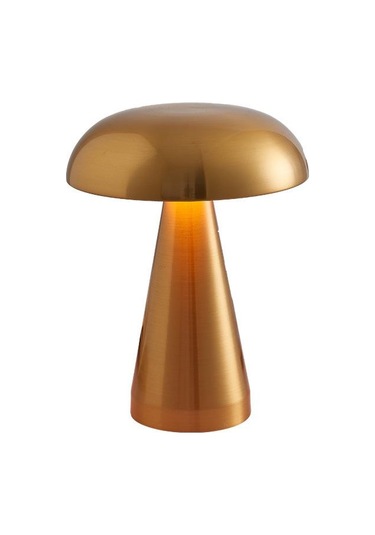 "danimarka Hindistan Cevizi Ağacı Mantar Lambası: Açık Hava, Çalışma Odası, Yatak Odası Veya Bar Ortamı İçin Taşınabilir Metal Masa Lambası" Altın