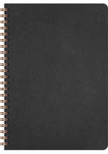 A5 Siyah Kraft Karton Kapak 70 Yaprak 110 Gram Noktalı Not Defteri Noktalı Siyah