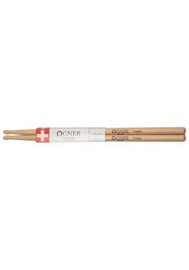 Agner Drumsticks Funky Hickory Baget