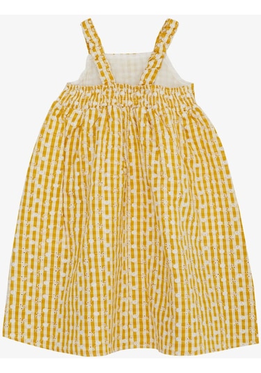 Escabel Kız Çocuk Elbise Çiçek Nakışlı Pötikare Desenli 5-9 Yaş, Hardal Sarı-hardal Sarı Hardal Escabel Kız Çocuk Elbise Çiçek Nakışlı Pötikare Desenli 5-9 Yaş, Hardal Sarı-hardal Sarı Hardal