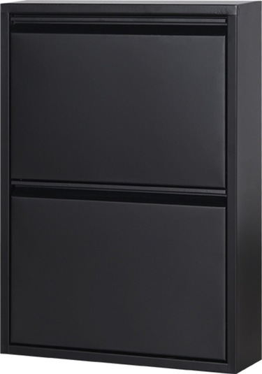 Kaser Metal 2'Li Metal Ayakkabılık Siyah