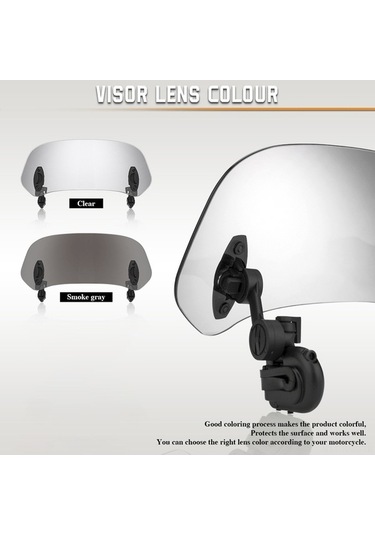 Ulzyvf Motorsiklet Rüzgar Savar: 180 Ayarlanabilir, Universal, Gürültü Azaltıcı, Kolay Montaj 36.5x15.5cm