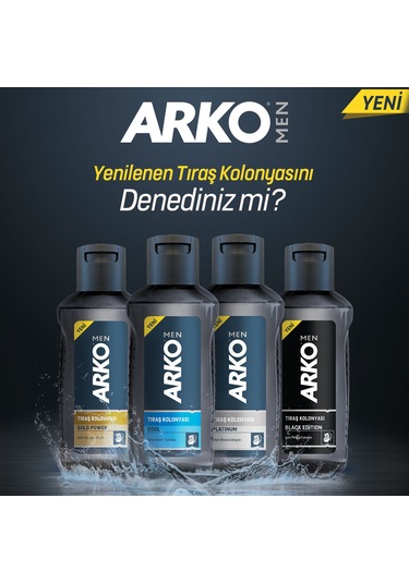 Arko Men Platinum Tıraş Sonrası Kolonya 4 x 255 ML