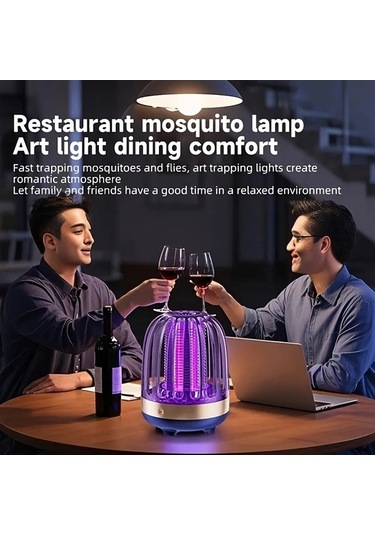 Xuweiwei Mavi 2 İn 1 Usb Sarj Edilebilir Sivrisinek Oldurucu Lamba 360 Uv Kovucu Sessiz Tasinabilir Ic Dis Mekan Elektrikli Bocek Lambasi