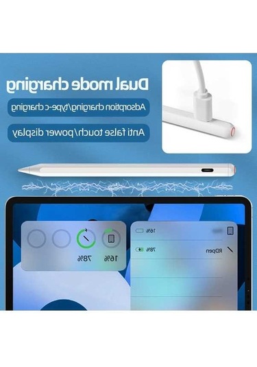 Pazly İpad Stylus Manyetik Şarjlı Type-c & Kablosuz, Gerçek Zamanlı Güç Çift Modlu