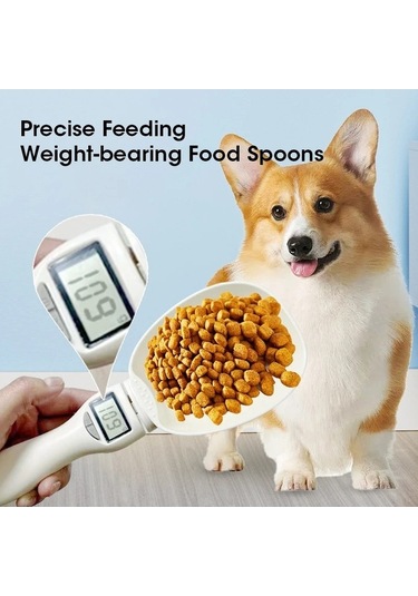 Wondernest Ve Tartı Mini Köpek Kedi Lichen Gümüş Evcil Elektronik Mama Ölçer Gümüş