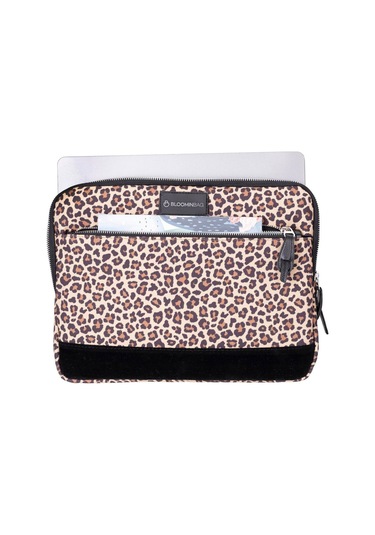 Earthy Leopard 13 İnç Laptop / Macbook Uyumlu Kılıf Kahverengi - Sarı