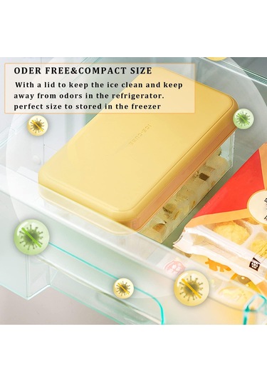 Dofolink Ev İçi Dondurucu Buz Hazırlama Aleti: 2 Bölmeli Pp+tpe Buz Kalıbı, 60 Adet 2cm Küp, Kapaklı Depo Kutusu Ve Kova İle Servis Kaşığı Çok Renkli